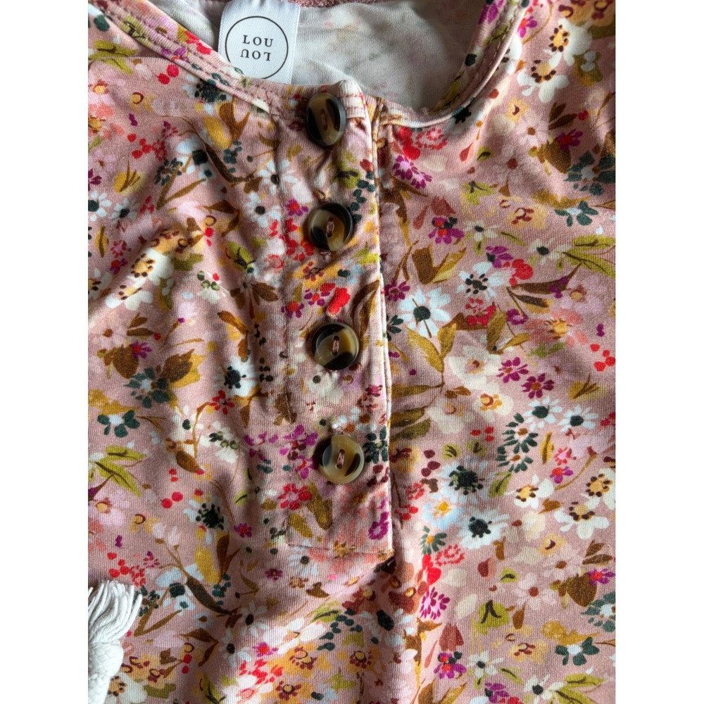 Lou Lou and Company Pink Floral Top and Shorts Set Kids 3T - Picture 7 of 8
